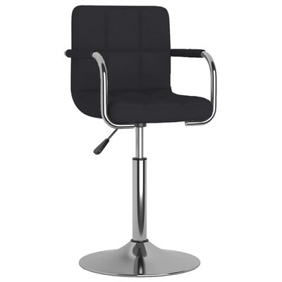 vidaXL Bar Stool Black Fabric, black vidaXL Bar Stool Black Fabric