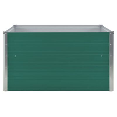 vidaXL Raised Garden Bed 100x100x45 cm Galvanised Steel Green, green vidaXL Raised Garden Bed 100x100x45 cm Galvanised Steel Green
