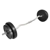 vidaXL Curl Bar with Weights 30kg,  vidaXL Curl Bar with Weights 30kg
