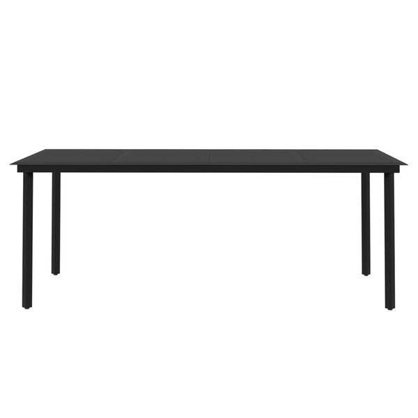 vidaXL 7 Piece Garden Dining Set with Cushions Brown