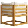 vidaXL 2-seater Garden Bench with Cream White Cushions