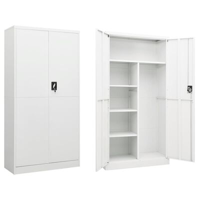vidaXL Locker Cabinet White 90x40x180 cm Steel, white vidaXL Locker Cabinet White 90x40x180 cm Steel