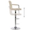 vidaXL Bar Stools 2 pcs Cream Fabric