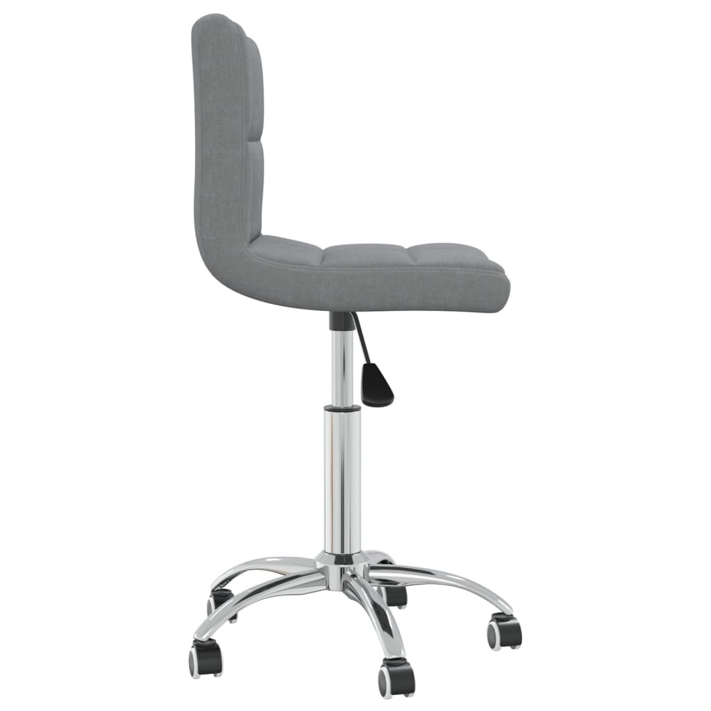 vidaXL Swivel Office Chair Light Grey Fabric
