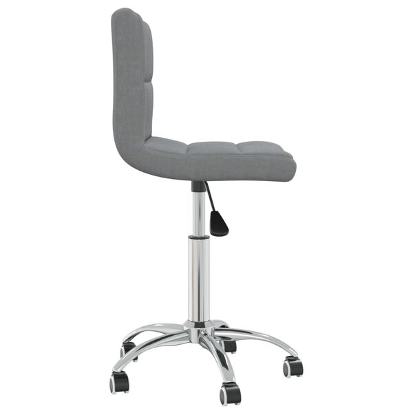 vidaXL Swivel Office Chair Light Grey Fabric