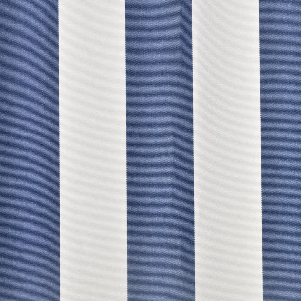 vidaXL Awning Top Sunshade Canvas Blue & White 3 x 2.5 m (Frame Not Included)