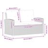 vidaXL 2-Seater Garden Sofa with Cushions Grey 124 cm Poly Rattan