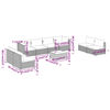 vidaXL 9 Piece Garden Lounge Set with Cushions Poly Rattan Black