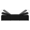 vidaXL Sun Lounger with Cushion Poly Rattan Black