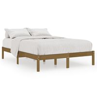 vidaXL Bed Frame without Mattress Honey Brown Solid Wood 200x200 cm, honey brown vidaXL Bed Frame without Mattress Honey Brown Solid Wood 200x200 cm