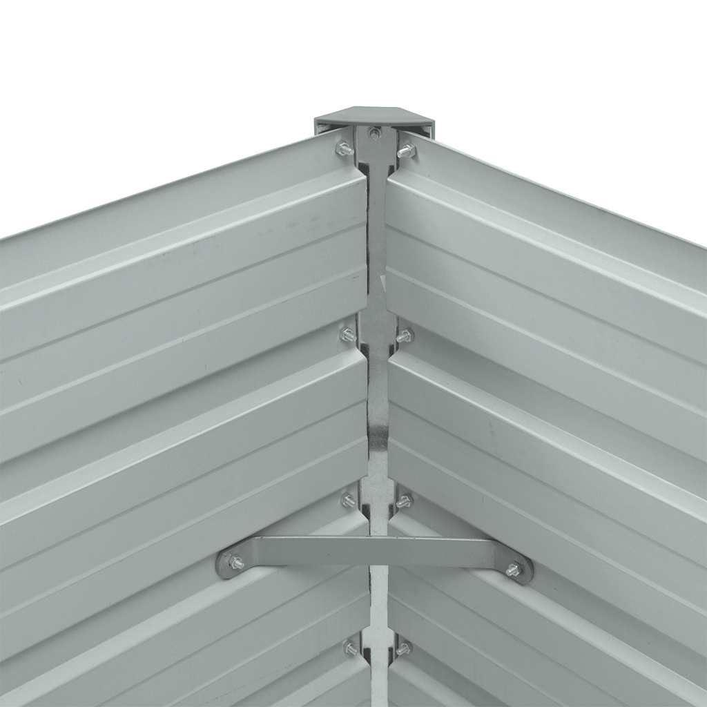 vidaXL Garden Raised Bed Galvanised Steel 100x40x45 cm Green