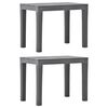 vidaXL Garden Benches 2 pcs Mocca Plastic