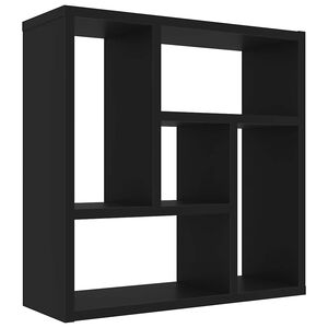 vidaXL Wall Shelf Black 45x16x45 cm Engineered Wood