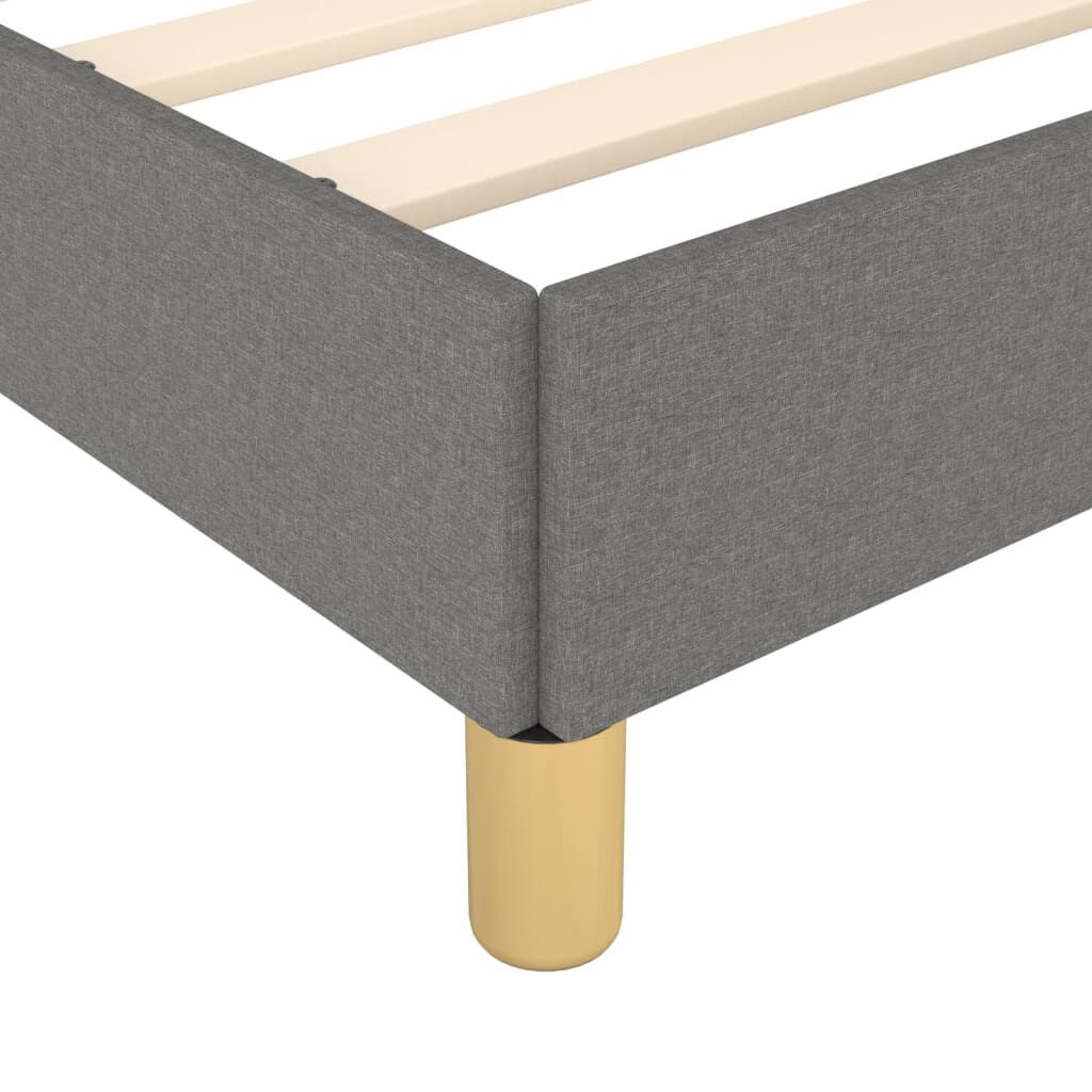 vidaXL Bed Frame without Mattress Dark Grey 180x200 cm Super King Fabric