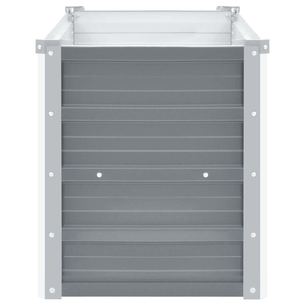 vidaXL Garden Raised Bed Galvanised Steel 100x40x45 cm Grey