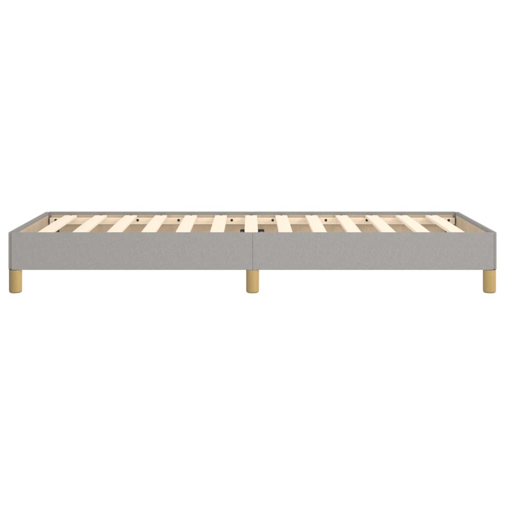 vidaXL Bed Frame without Mattress Light Grey 92x187 cm Single Fabric