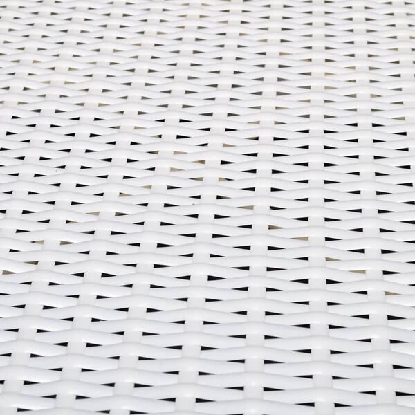 vidaXL 8 Piece Garden Lounge Set with Cushions Poly Rattan White