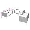 vidaXL 6 Piece Garden Lounge Set with Cushions Poly Rattan Dark Grey