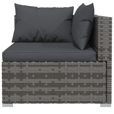 vidaXL 12 Piece Garden Lounge Set with Cushions Grey Poly Rattan, grey and anthracite vidaXL 12 Piece Garden Lounge Set with Cushions Grey Poly Rattan