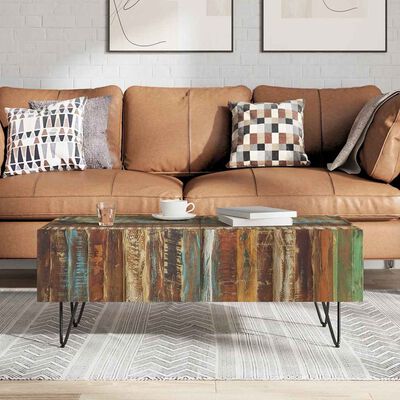 vidaXL Coffee Table Solid Reclaimed Wood 100x50x38 cm,  vidaXL Coffee Table Solid Reclaimed Wood 100x50x38 cm