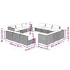 vidaXL 12 Piece Garden Lounge Set with Cushions Poly Rattan Grey