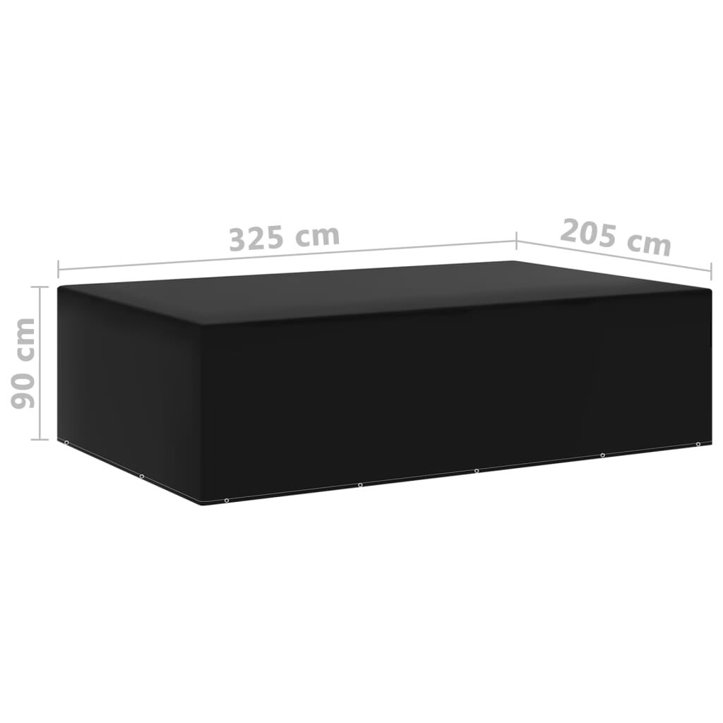 vidaXL Garden Furniture Covers 2 pcs 12 Eyelets 325x205x90 cm