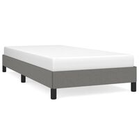 vidaXL Bed Frame without Mattress Dark Grey 92x187 cm Single Fabric, dark grey vidaXL Bed Frame without Mattress Dark Grey 92x187 cm Single Fabric