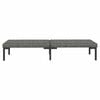 vidaXL 3 Piece Garden Lounge Set Dark Grey Half Round Poly Rattan