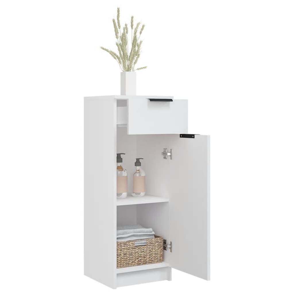 vidaXL Bathroom Cabinet White 32x34x90 cm Engineered Wood