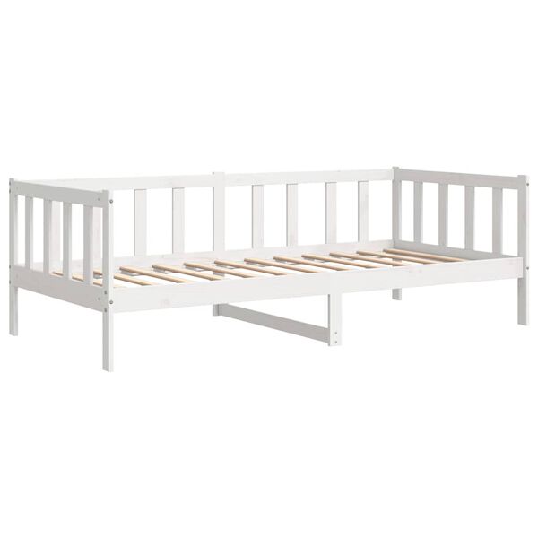 vidaXL Day Bed without Mattress White Solid Wood Pine 90x200cm