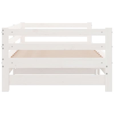 vidaXL Pull-out Day Bed without Mattress White 2x(90x200)cm, white vidaXL Pull-out Day Bed without Mattress White 2x(90x200)cm