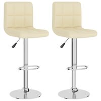 vidaXL Bar Stools 2 pcs Cream Fabric, cream vidaXL Bar Stools 2 pcs Cream Fabric