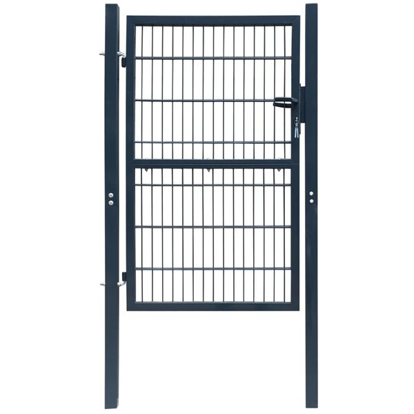 vidaXL 2D Fence Gate (Single) Anthracite Grey 100x120 cm