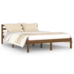 vidaXL Day Bed | Honey brown | Solid pine wood | Double