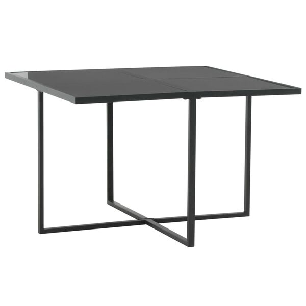 vidaXL 5 Piece Outdoor Dining Set with Cushions Poly Rattan Black