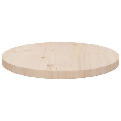 vidaXL Table Top Ø40x2.5 cm Solid Wood Pine