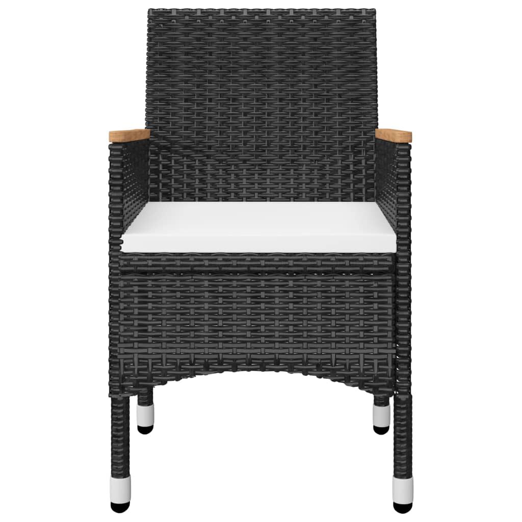 vidaXL 9 Piece Garden Dining Set Black