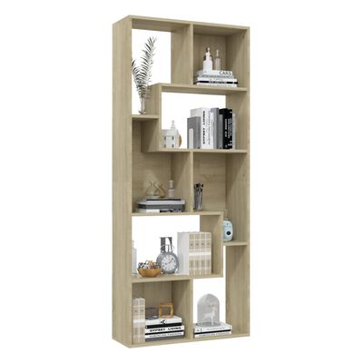 vidaXL Book Cabinet Sonoma Oak 67x24x161 cm Engineered Wood, sonoma oak vidaXL Book Cabinet Sonoma Oak 67x24x161 cm Engineered Wood