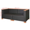 vidaXL 9 Piece Garden Lounge Set with Cushions Poly Rattan Black