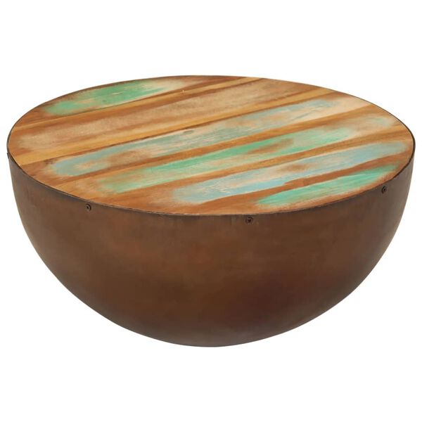 vidaXL Bowl-shaped Coffee Table Ø50x24.5 cm Solid Wood Reclaimed