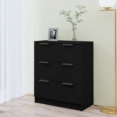 vidaXL Sideboard Black 60x30x70 cm Engineered Wood, black vidaXL Sideboard Black 60x30x70 cm Engineered Wood