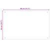 vidaXL Kitchen Backsplash White 80 x 50 cm Tempered Glass