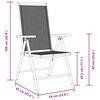 vidaXL Folding Garden Chairs 4 pcs Aluminium and Textilene Black