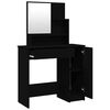 vidaXL Dressing Table with Mirror Black 86.5x35x136 cm