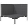 vidaXL 8 Piece Garden Lounge Set with Cushions Poly Rattan Dark Grey