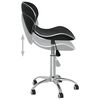 vidaXL Swivel Dining Chairs 4 pcs Black Faux Leather