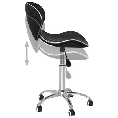 vidaXL Swivel Dining Chairs 4 pcs Black Faux Leather, black vidaXL Swivel Dining Chairs 4 pcs Black Faux Leather