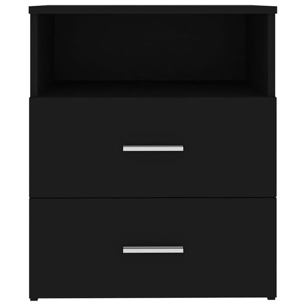 vidaXL Bed Cabinet Black 50x32x60 cm