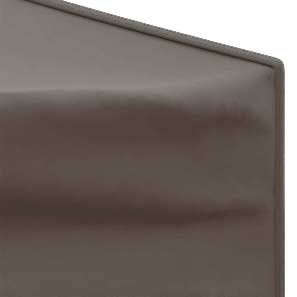 vidaXL Folding Party Tent with Sidewalls Taupe 3x3 m