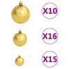 vidaXL Artificial Pre-lit Christmas Tree with Ball Set 210cm 910 Branches